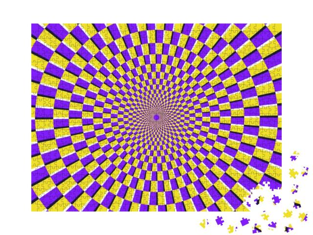 Optical Spiral Illusion. Magic Psychedelic Pattern, Swirl... Jigsaw Puzzle with 1000 pieces