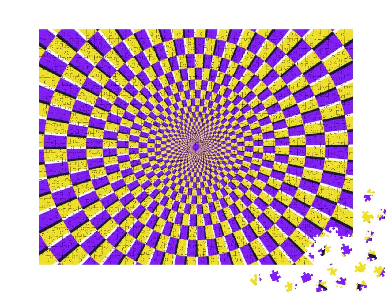 Optical Spiral Illusion. Magic Psychedelic Pattern, Swirl... Jigsaw Puzzle with 1000 pieces