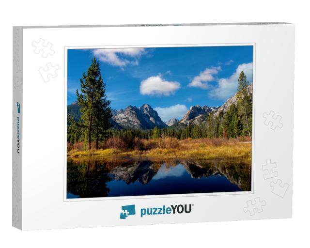 Idaho Mountain Meadow with Reflection & Fall Colors... Jigsaw Puzzle
