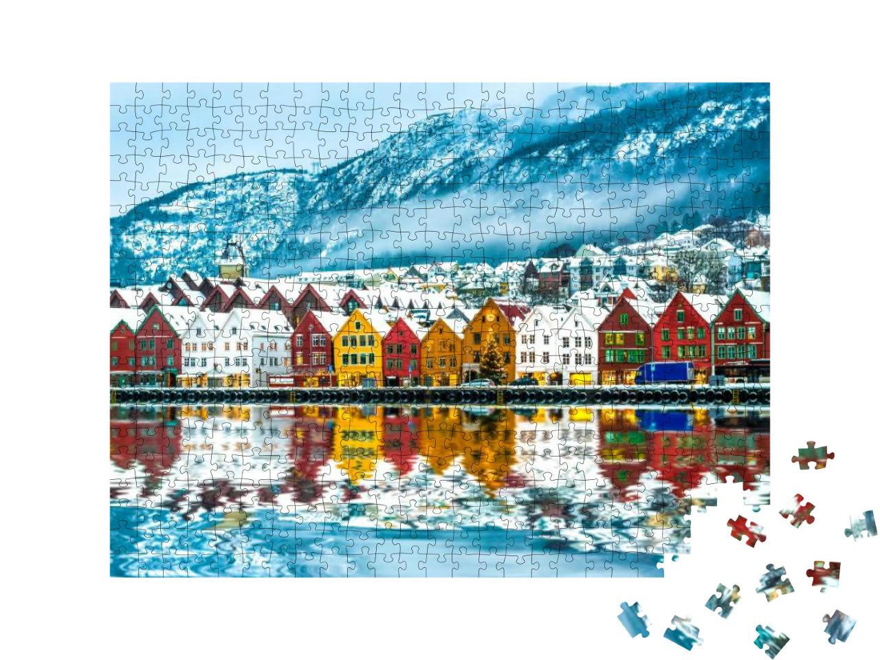 View on Bruges. Bergen Norway... Jigsaw Puzzle with 500 pieces