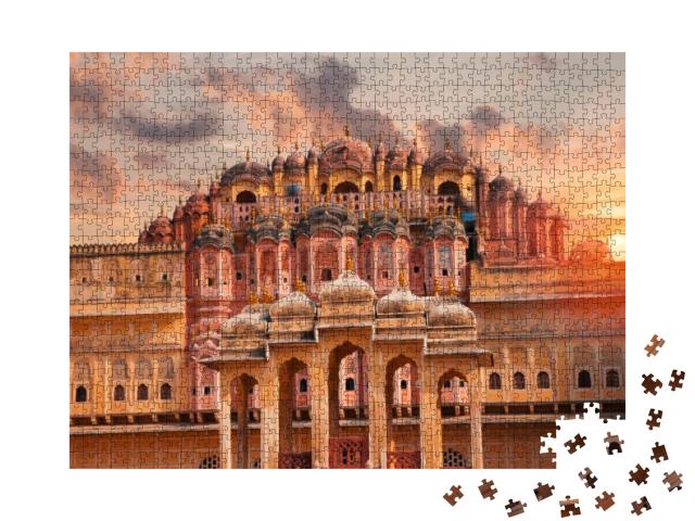 Hawa Mahal is a Harem in the Palace Complex of the Jaipur... Jigsaw Puzzle with 1000 pieces
