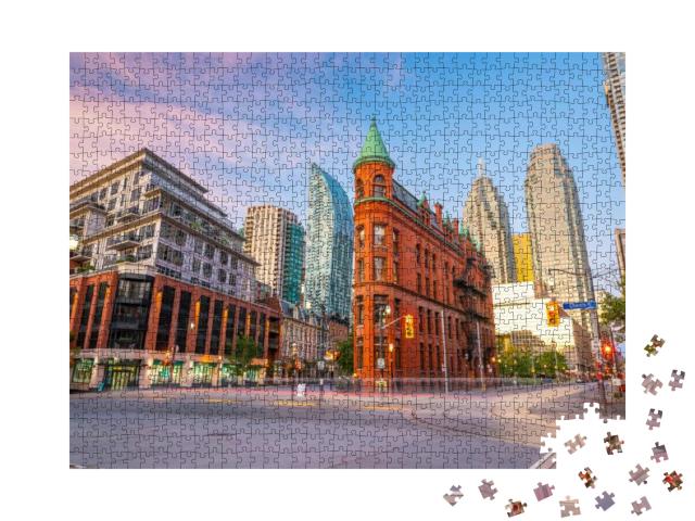 Downtown Toronto City Skyline At Twilight in Ontario, Can... Jigsaw Puzzle with 1000 pieces