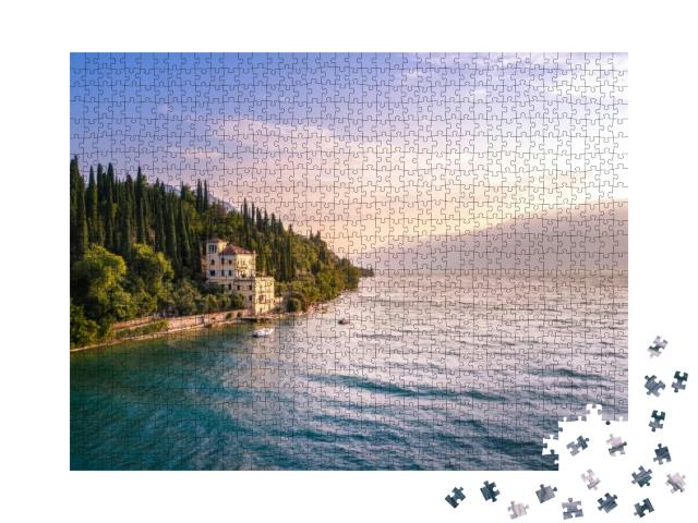 Ancient Wonderful Villa on Garda Lake. Toscolano Maderno... Jigsaw Puzzle with 1000 pieces