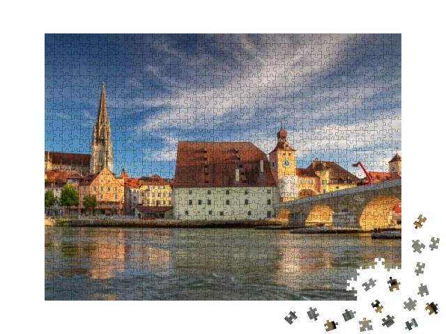 Regensburg, Germany. Panoramic Cityscape Image of Regensb... Jigsaw Puzzle with 1000 pieces