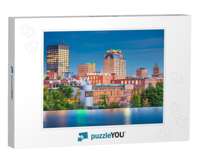 Manchester, New Hampshire, USA Skyline on the Merrimack Ri... Jigsaw Puzzle