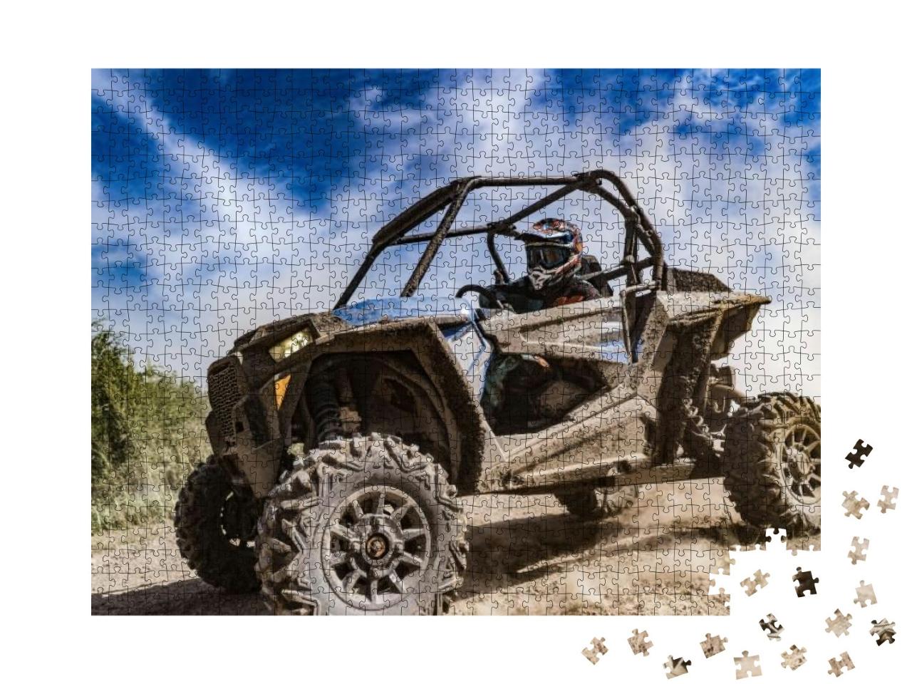 Atv Adventure. Buggy Extreme Ride on Dirt Track. Utv... Jigsaw Puzzle with 1000 pieces