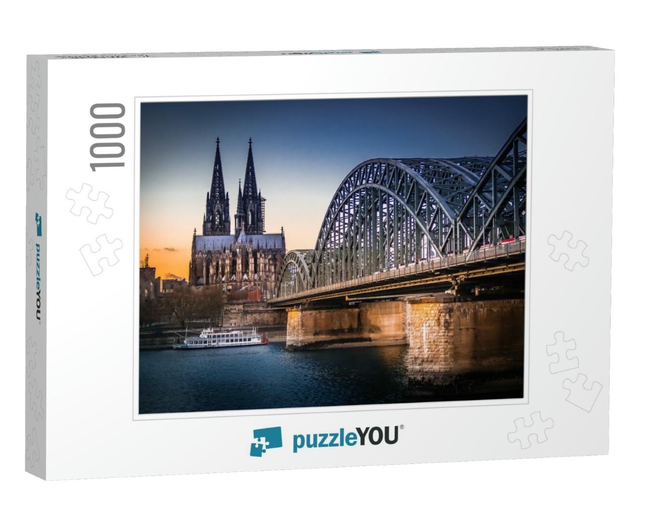 Unesco Cathedral in Cologne Germany & Hohenzollern Bridge... Jigsaw Puzzle with 1000 pieces