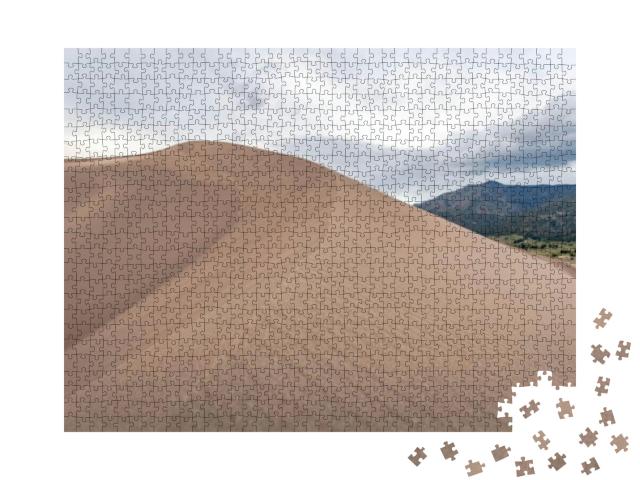 A Sandy Ridge At Great Sand Dunes National Park... Jigsaw Puzzle with 1000 pieces