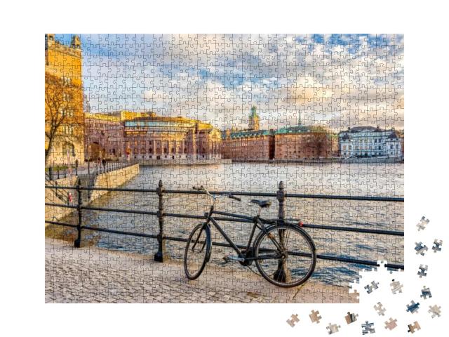 View of the Parliament Building Riksdagshuset from the Em... Jigsaw Puzzle with 1000 pieces