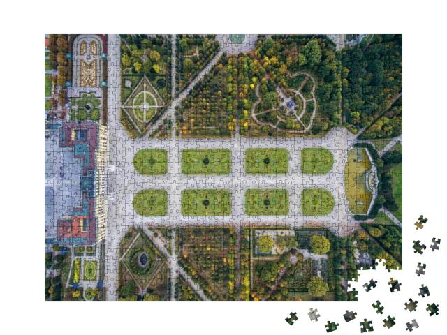 Schonbrunn Palace & Garden in Vienna with Park & Flower D... Jigsaw Puzzle with 1000 pieces