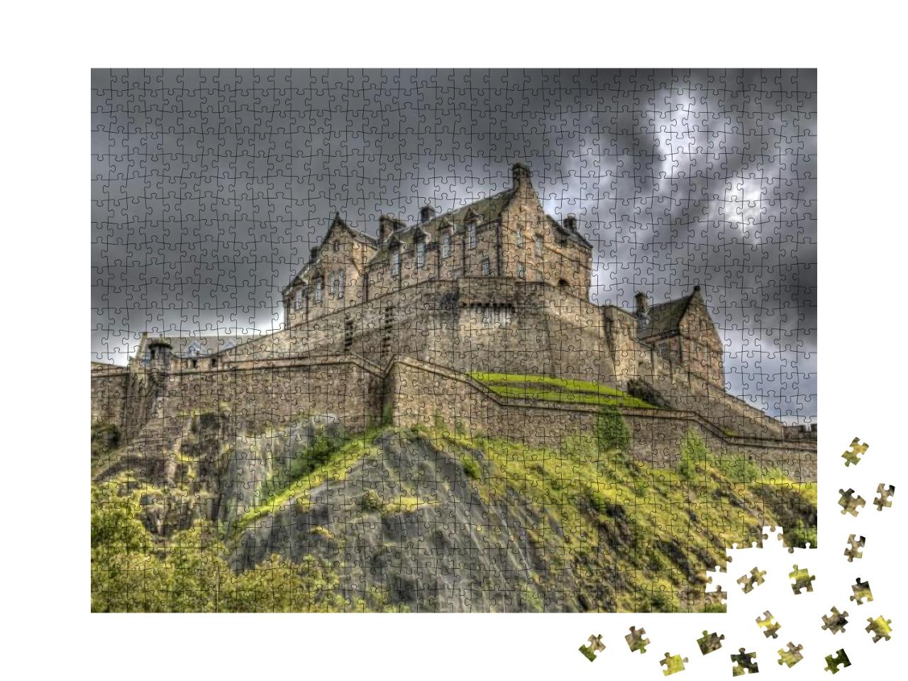 Edinburgh Castle on Castle Rock in Edinburgh, Scotland, U... Jigsaw Puzzle with 1000 pieces