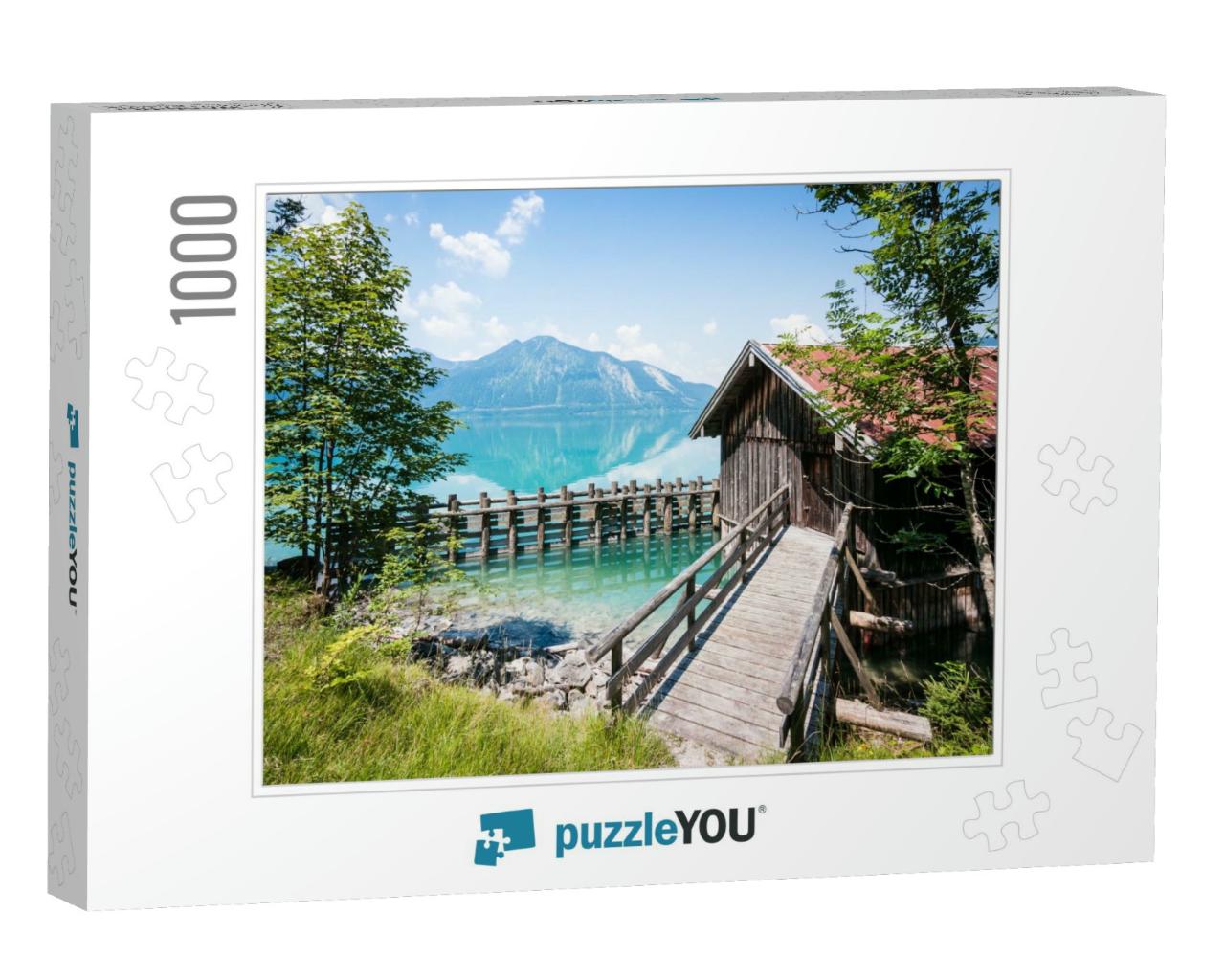 Old Fishing Hut At the Walchensee in Germany... Jigsaw Puzzle with 1000 pieces