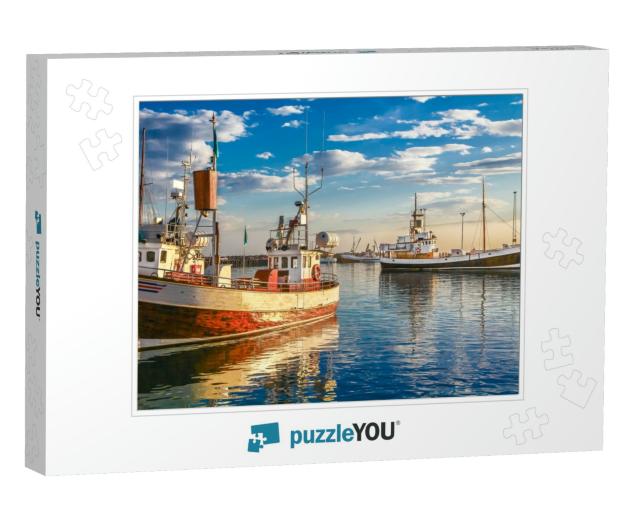 Panoramic View of Traditional Old Wooden Fisherman Boats... Jigsaw Puzzle