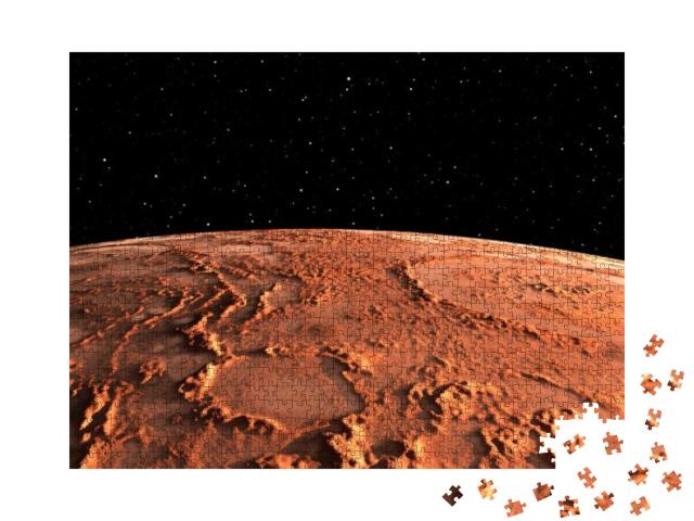 Mars - the Red Planet. Martian Surface & Dust in the Atmo... Jigsaw Puzzle with 1000 pieces