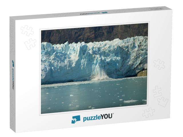 A Chunk of Ice Falling Off a Glacier, in Glacier Bay Nati... Jigsaw Puzzle