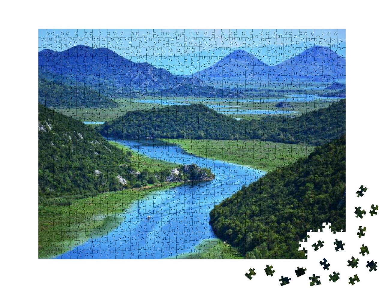 Panorama of a Winding River... Jigsaw Puzzle with 1000 pieces