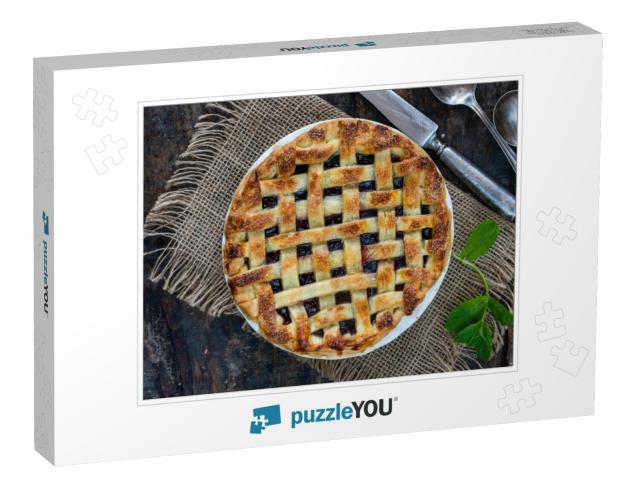 Classic Home Baked Cherry Pie with Lattice Crust... Jigsaw Puzzle