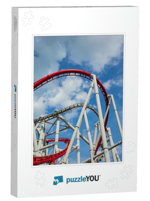 Roller Coaster on Sky Background... Jigsaw Puzzle