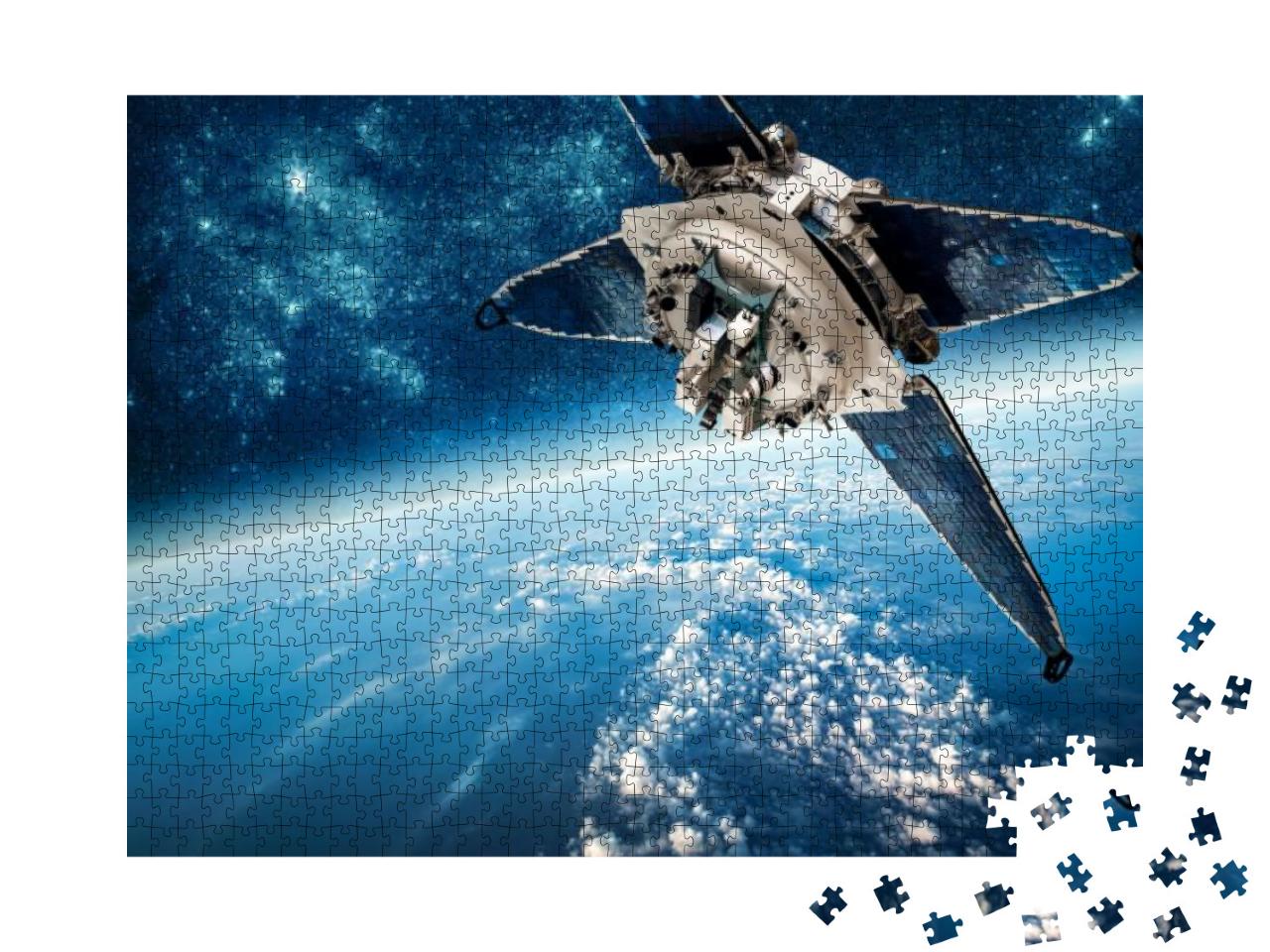 Space Satellite Orbiting the Earth. Elements of This Imag... Jigsaw Puzzle with 1000 pieces