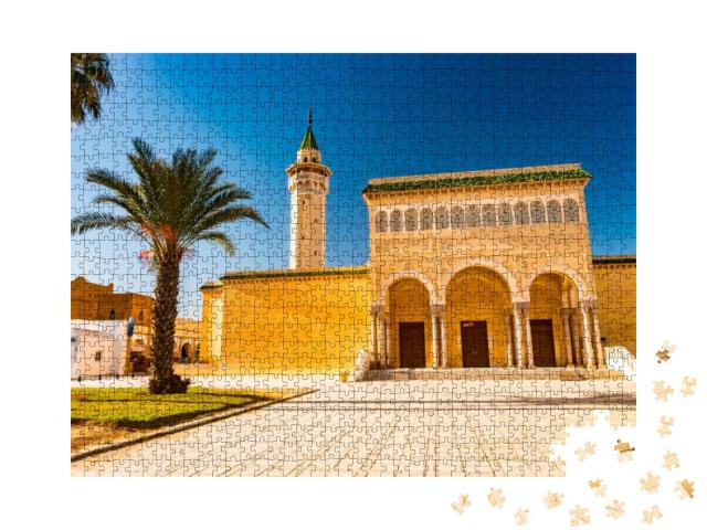 Bourguiba Mosque in Monastir, Tunisia. Traditional Muslim... Jigsaw Puzzle with 1000 pieces