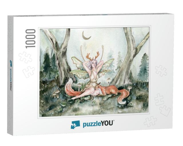 Forest Fairies in the Forest with Animals... Jigsaw Puzzle with 1000 pieces