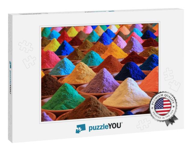 Various Spices Selection. Multicolored Powder Dyes... Jigsaw Puzzle