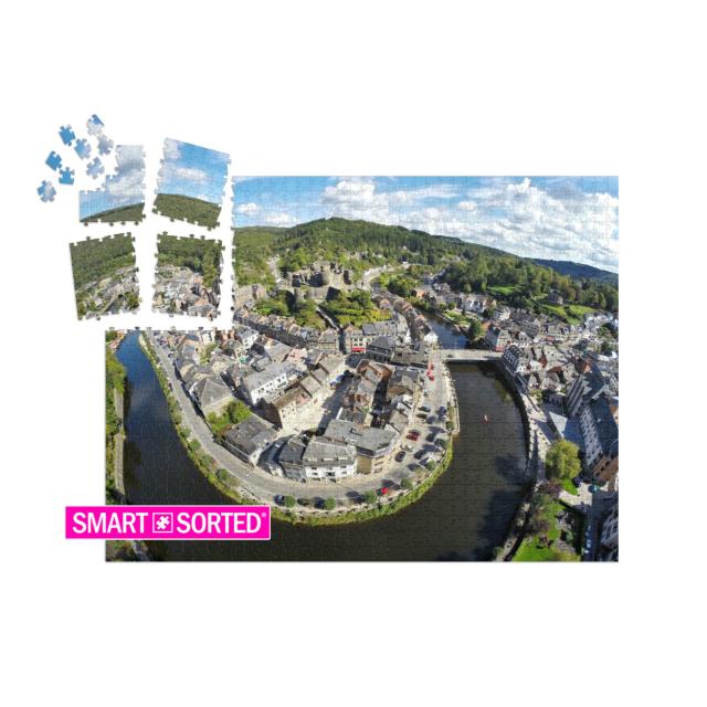 Aerial View on Belgian City La Roche-En-Ardenne with Rive... | SMART SORTED® | Jigsaw Puzzle with 1000 pieces