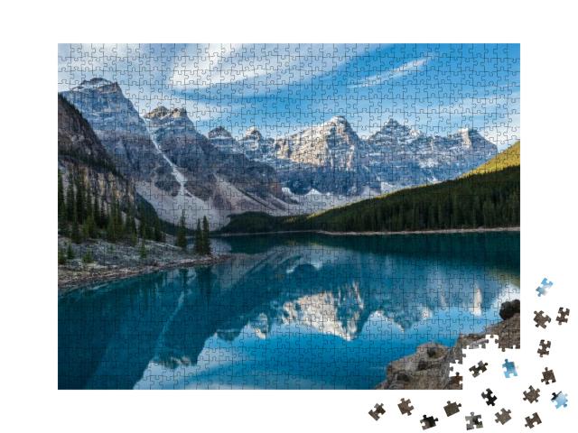 Moraine Lake with in the Valley of Ten Peaks, Banff Natio... Jigsaw Puzzle with 1000 pieces