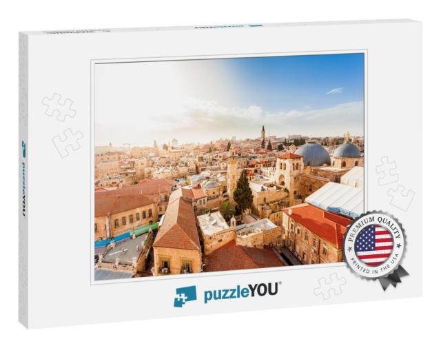 Old City of Jerusalem with the Aerial View. View of the C... Jigsaw Puzzle