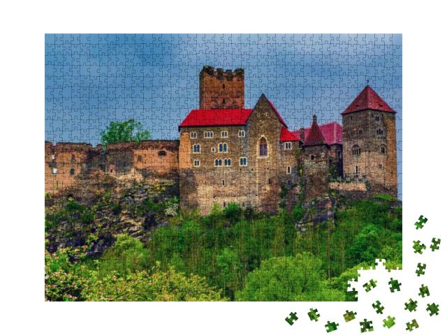 Hardegg Castle in the Thayatal Valley - Lower Austria At... Jigsaw Puzzle with 1000 pieces
