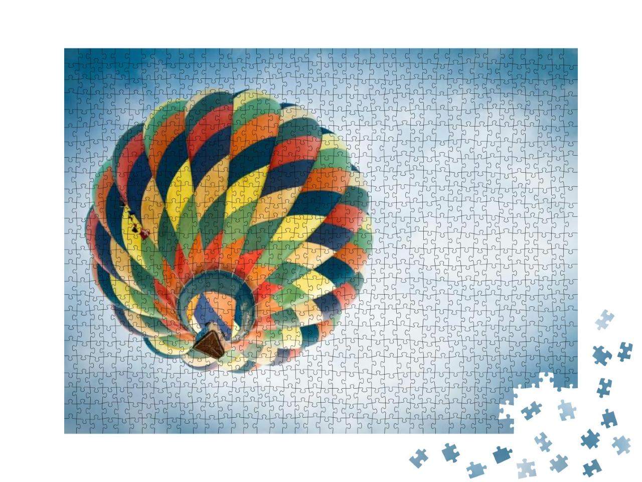 Soft-Focused Colorful Hot-Air Balloon Rising in the Air w... Jigsaw Puzzle with 1000 pieces