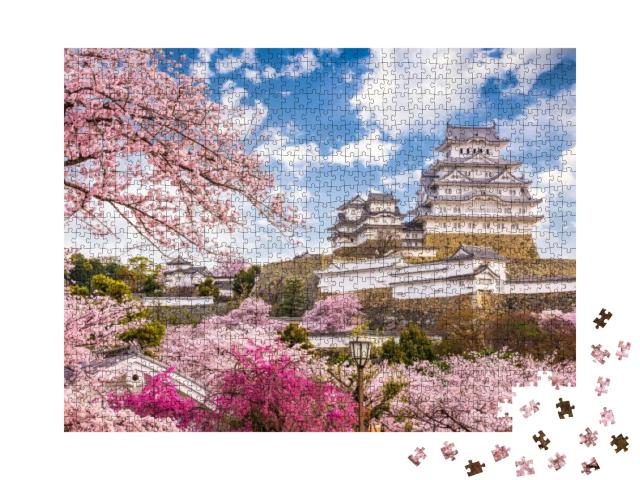 Himeji, Japan At Himeji Castle in Spring... Jigsaw Puzzle with 1000 pieces