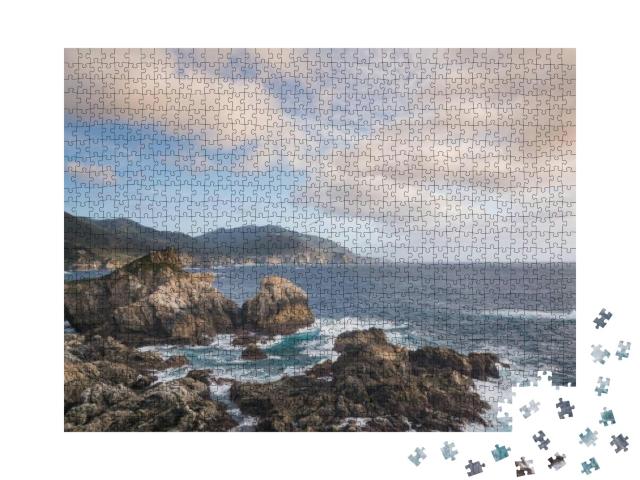 Coast & Cliff Along Highway 1, Big Sur California... Jigsaw Puzzle with 1000 pieces