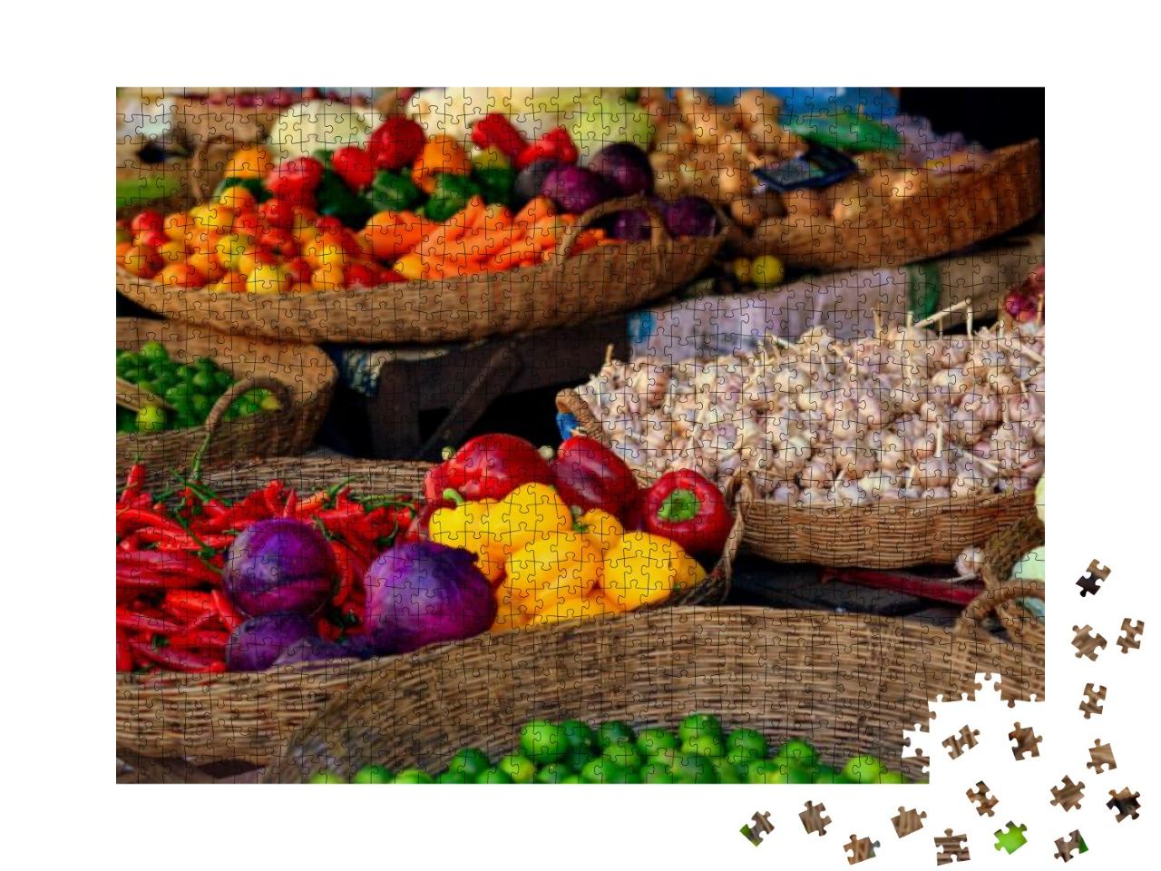 Vegetables on the Market in Siem Reap, Cambodia... Jigsaw Puzzle with 1000 pieces