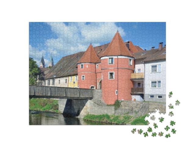 Town of Chamoberpfalz in Bavarian Forest with Famous Beer... Jigsaw Puzzle with 1000 pieces