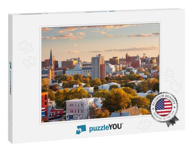 Portland, Maine, USA Downtown City Skyline At Dusk... Jigsaw Puzzle