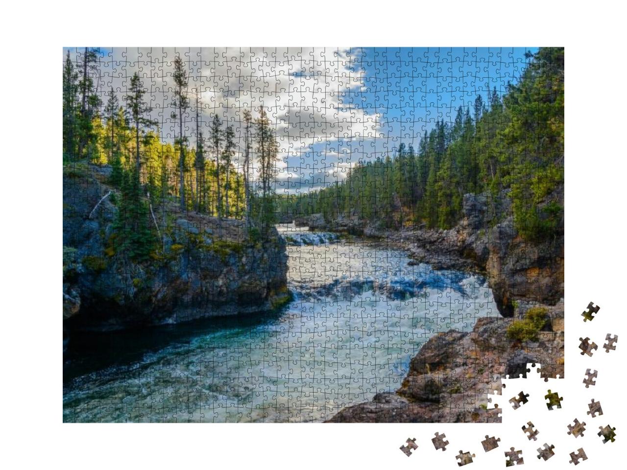 Yellowstone National Park, Wyoming USA Autumn River... Jigsaw Puzzle with 1000 pieces
