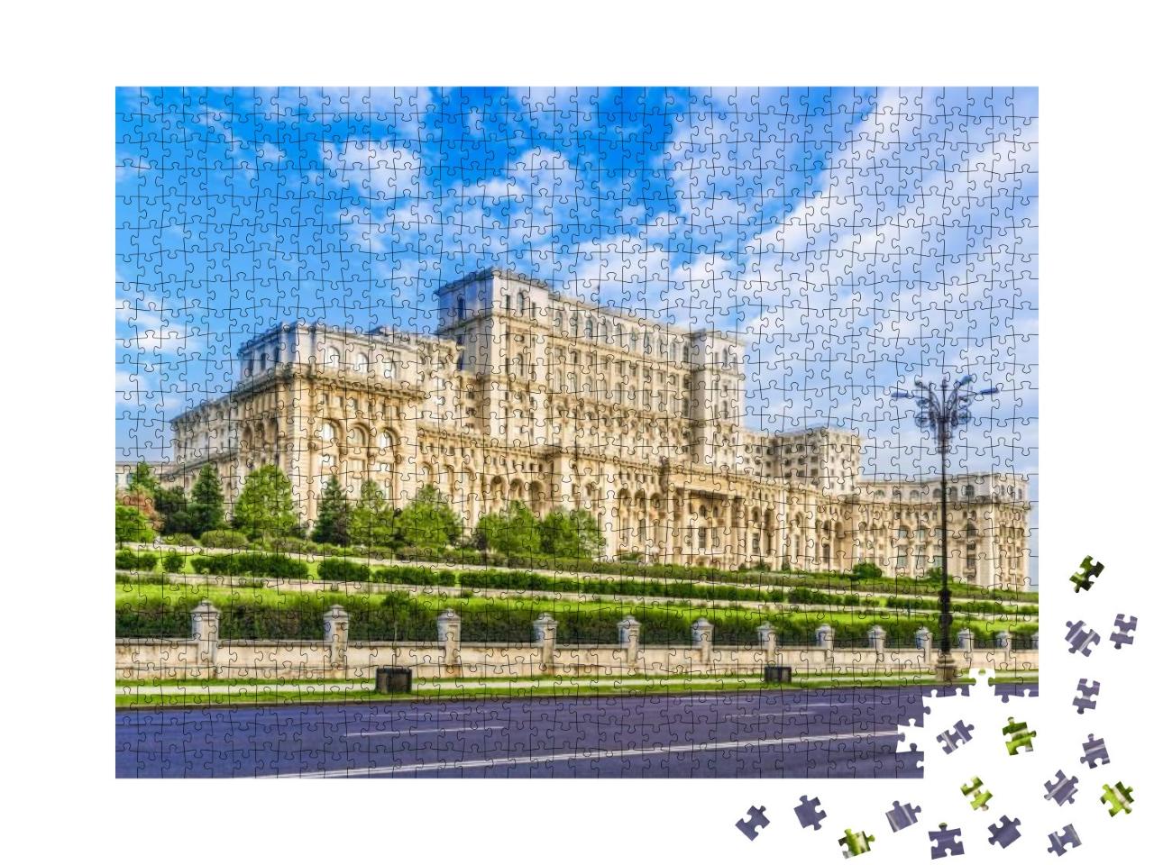 The Palace of the Parliament, Bucharest, Romania... Jigsaw Puzzle with 1000 pieces