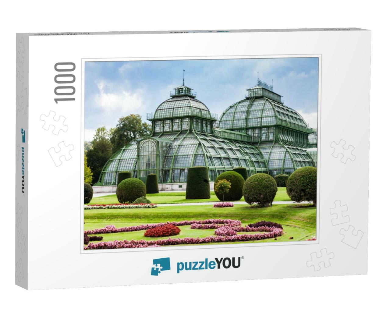 Travel to Vienna City - Palm House, Large Greenhouse in G... Jigsaw Puzzle with 1000 pieces