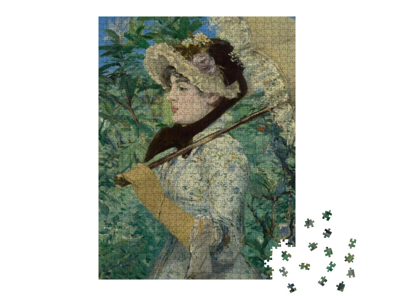 Jeanne Spring, by Edouard Manet, 1881, French Painting, O... Jigsaw Puzzle with 1000 pieces