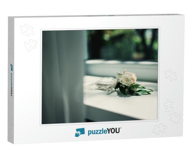 Boutonniere from White Roses on the Windowsill... Jigsaw Puzzle