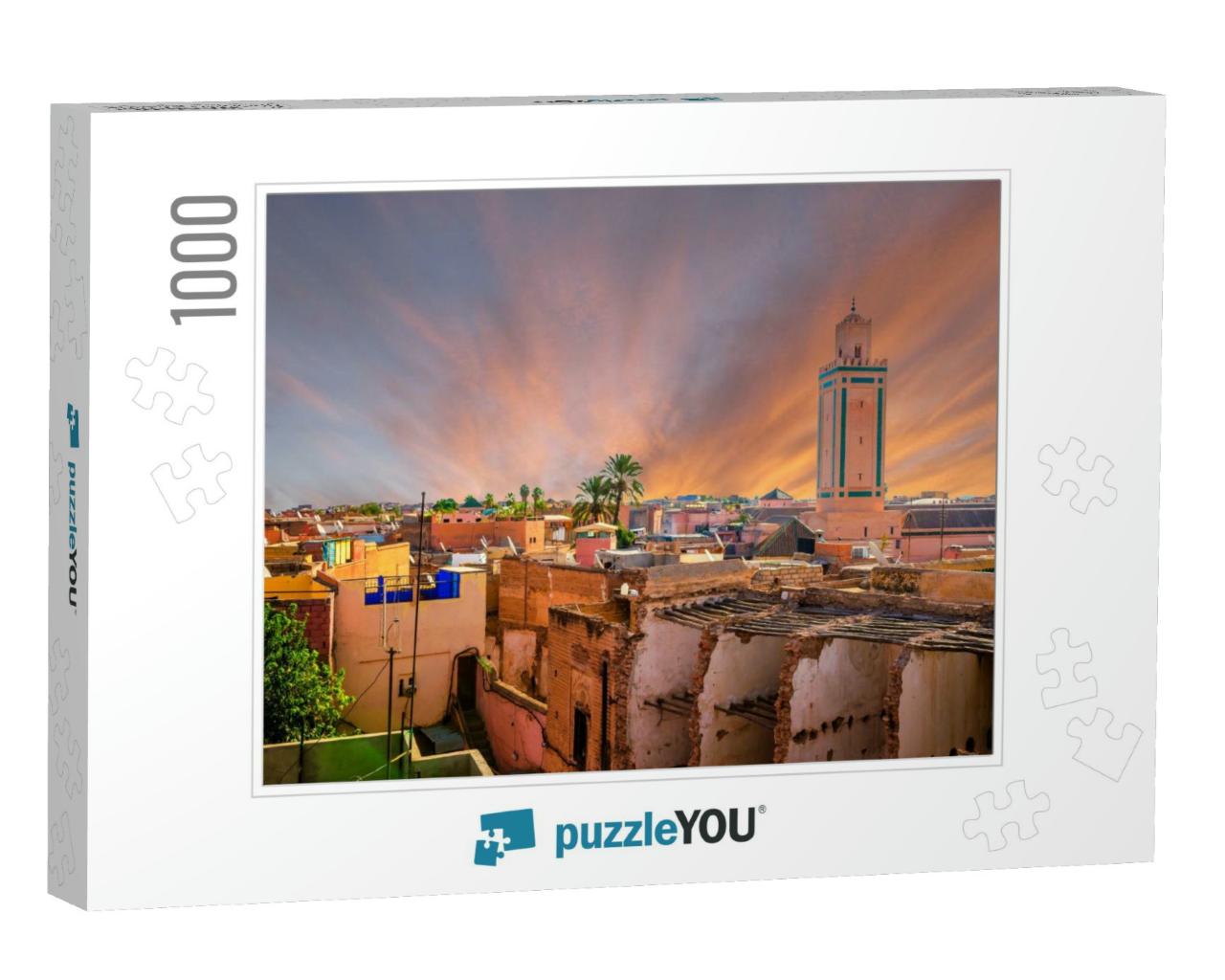 Panoramic View of Marrakesh & Old Medina, Morocco... Jigsaw Puzzle with 1000 pieces