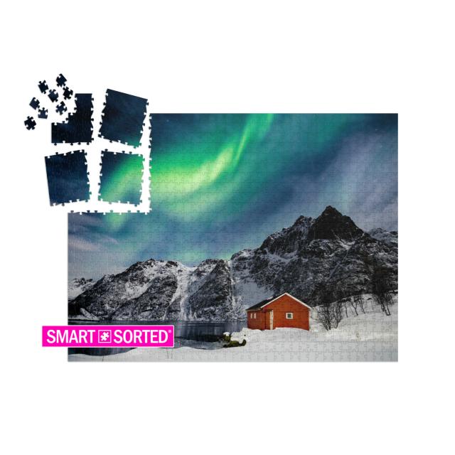 Lofoten Islands, Svolvaer, Northern Lights Over a Frozen... | SMART SORTED® | Jigsaw Puzzle with 1000 pieces