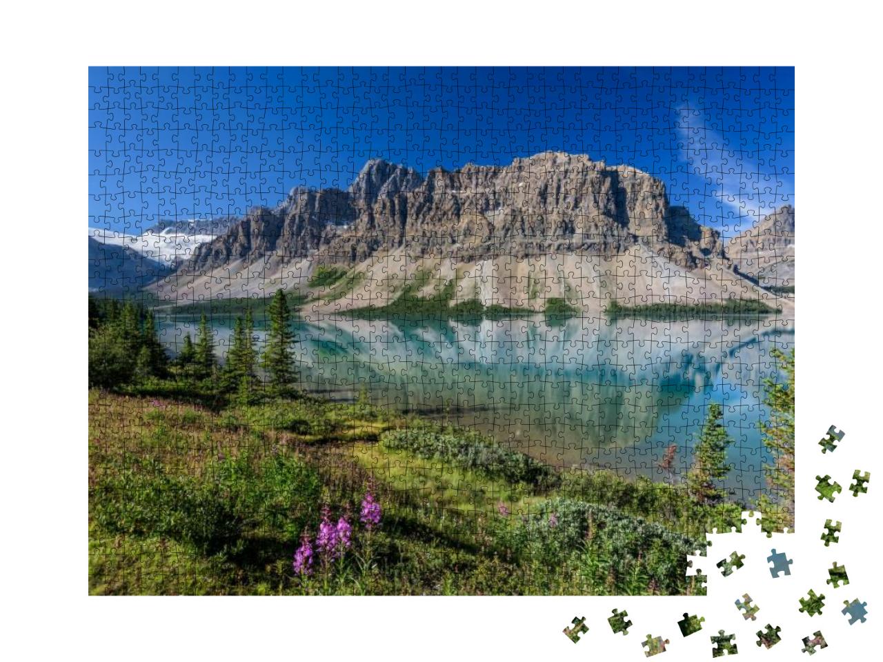 Beautiful Bow Lake in Banff National Park, Alberta, Canad... Jigsaw Puzzle with 1000 pieces
