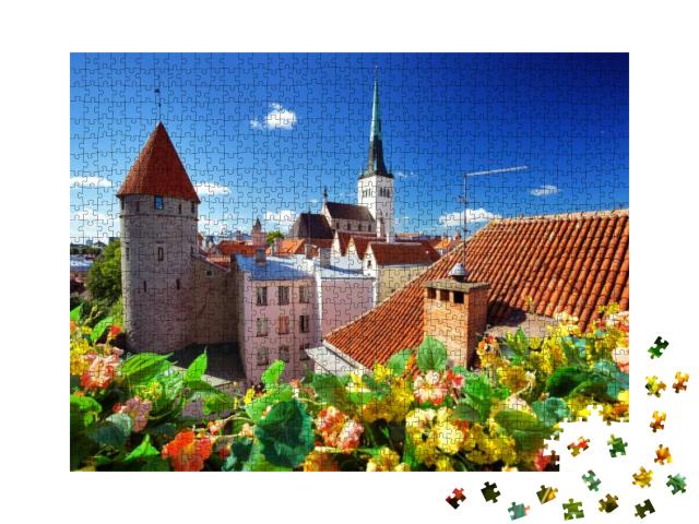View to Old Tallinn in Middle Summer... Jigsaw Puzzle with 1000 pieces