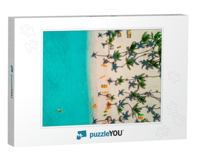 Aerial View of Caribbean Resort, Bavaro, Dominican Republ... Jigsaw Puzzle