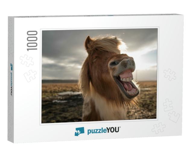 Funny & Crazy Icelandic Horse... Jigsaw Puzzle with 1000 pieces
