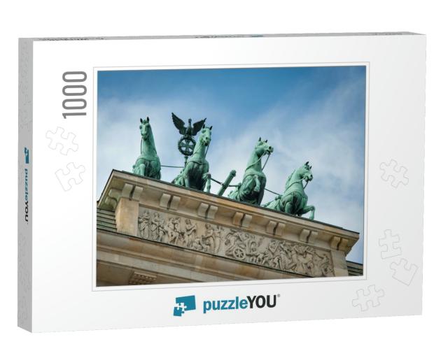 Brandenburg Tor Detail. Berlin, Germany... Jigsaw Puzzle with 1000 pieces