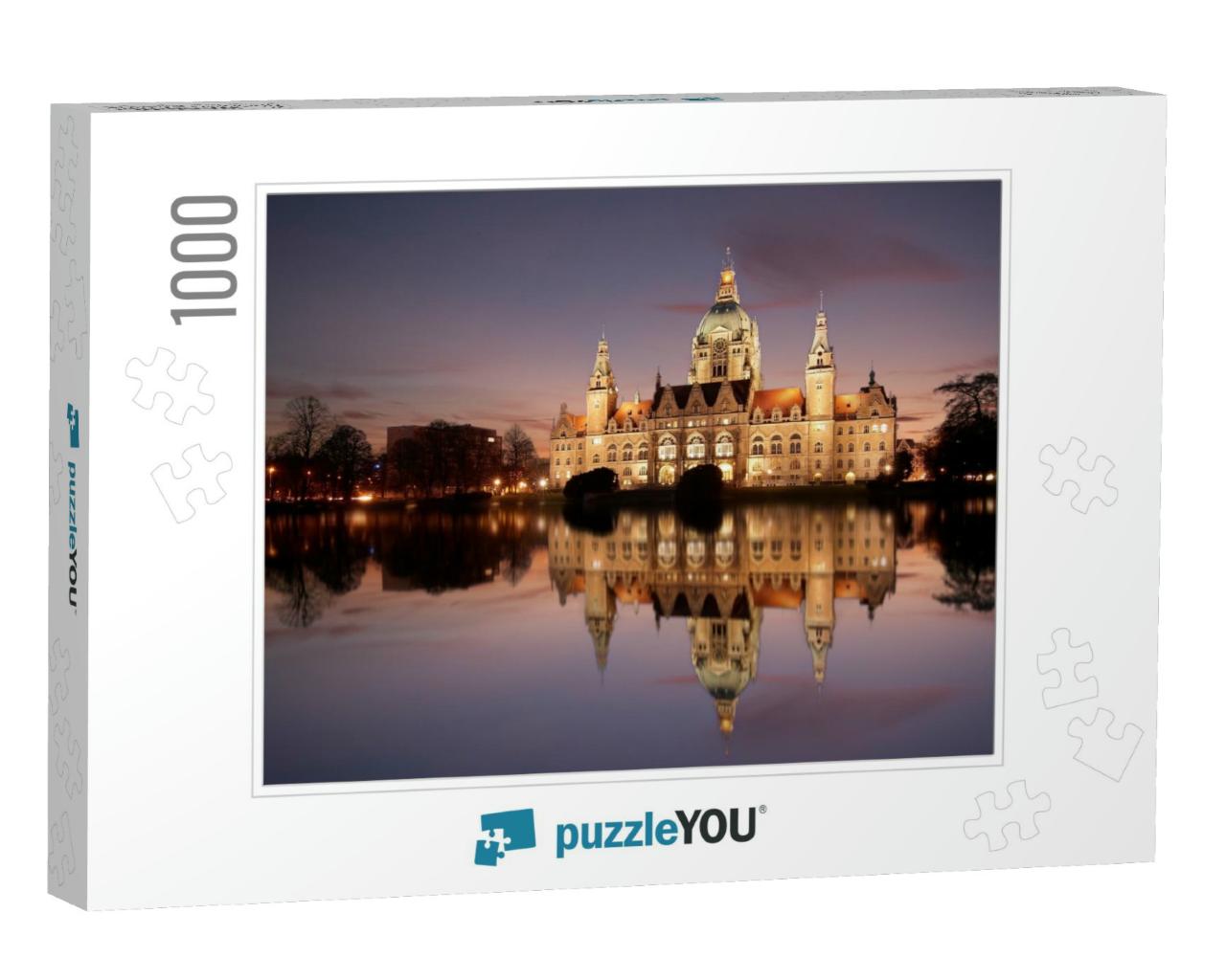 Townhall Hannover At Night... Jigsaw Puzzle with 1000 pieces