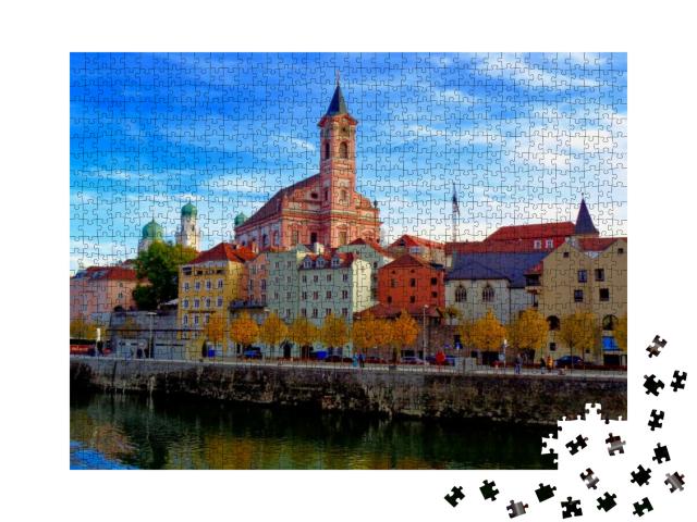 City Skyline in Passau, Germany... Jigsaw Puzzle with 1000 pieces